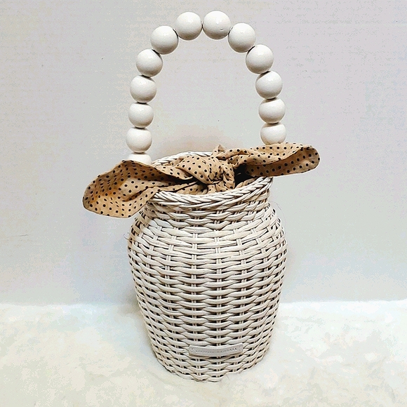 Loeffler Randall Handbags - Loeffler Randall White Wicker satchel